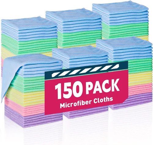 Miniatura 15 de TEAWOO Paños de limpieza de microfibra, paquete de 50 toallas de microfibra a granel, toallas para automóviles y hogar, trapos de limpieza de 5 5