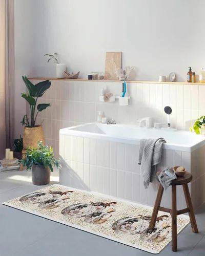 Miniatura 4 de Tapete de baño de otoño para bañera, tapete antideslizante de secado rápido y absorbente, de tierra de diatomeas, fregadero, dormitorio, cocina