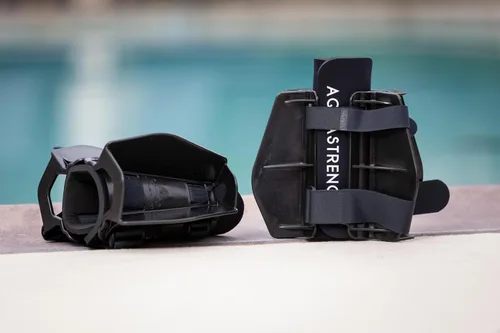 Aquastrength Aletas de resistencia acuática | Aumenta el arrastre para fuerza y tonificación | Pesas de piernas de agua para piscina | Guía de