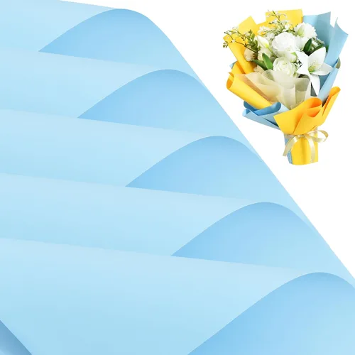 Miniatura 14 de BEISHIDA 100 PCS Papel de Envolver Floral Rosa - Papel de Envolver Flores Mate Impermeable para Ramo, Suministros de Floristería, Manualidades DIY