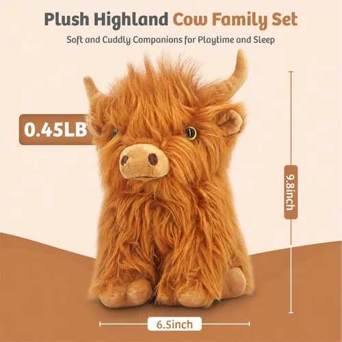 Miniatura 2 de Juguete de peluche de vaca Highland - Animal de peluche marrón de vaca Highland - regalo para niñas y niños