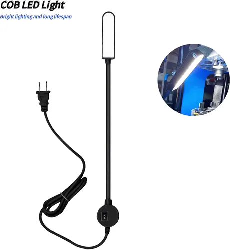 Miniatura 3 de Luz para máquina de coser, lámpara de trabajo LED, cuello de cisne flexible portátil con base magnética para banco de trabajo, torno, taladro
