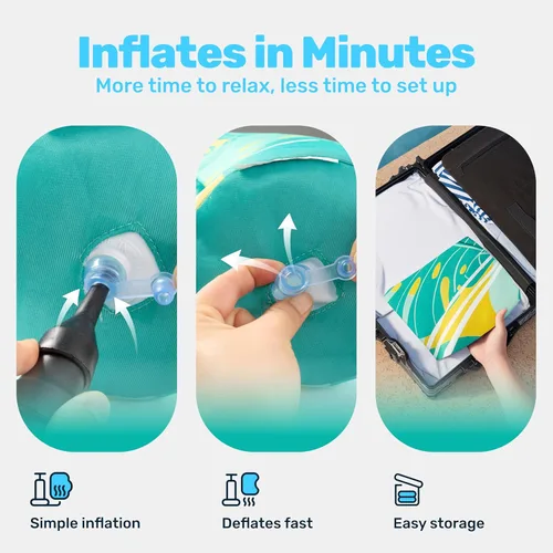 Miniatura 6 de SLOOSH Inflatable Pool Noodle Chair, 3 Packs Pool Floats Noodle Sling Floatie, Swimming Party Floating Chair for Adult Party Summer Water Fun