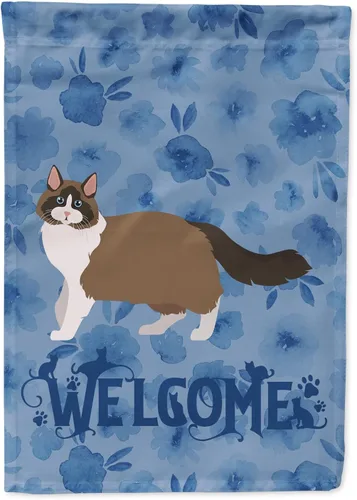 Miniatura 76 de Caroline's Treasures CK4813CHF - Bandera de bienvenida con gato abisinio azul, manga grande, para porche, para colgar en la pared, poliéster