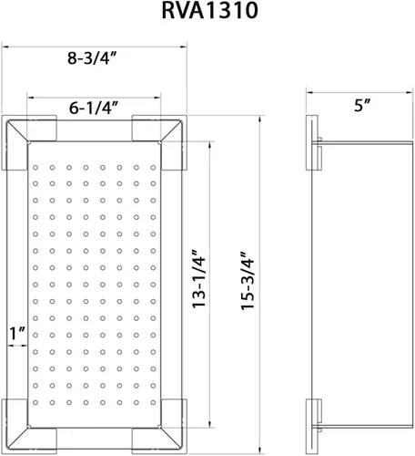 Miniatura 4 de Ruvati Colador de repuesto para fregadero RVH8210, RVH8221, RVH8222, RVH8333, RVQ5210 - Acero inoxidable - RVA1310