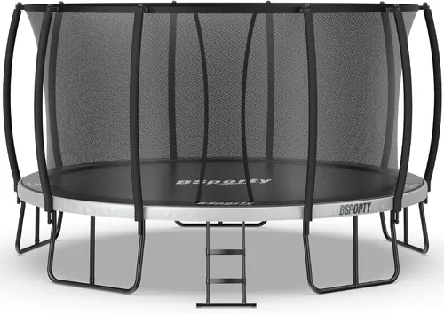 Trampolín para exteriores de 10 pies, 14 pies, 16 pies con recinto, 6 patas reforzadas en forma de U con soporte central, aprobado por ASTM,