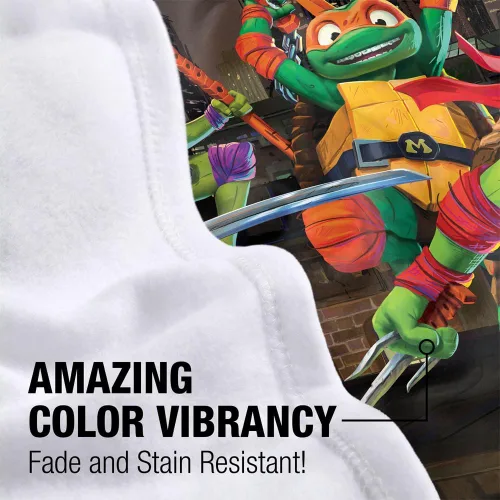 Miniatura 2 de LOGOVISION Teenage Mutant Ninja Turtles: Mutant Mayhem Blanket, 36"x58" Nightly Rooftop Escapade - Manta polar