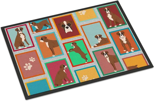Miniatura 22 de Caroline's Treasures MLM1149MAT - Felpudo rojo Border Collie de 18 x 27 pulgadas, para interiores y exteriores, para entrada, antideslizante, Border