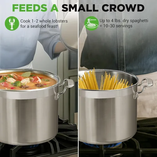 Miniatura 4 de NutriChef Cacerola de acero inoxidable de 2 cuartos – 18/8 de grado alimenticio resistente, olla para salsa, olla de cocción, olla a fuego lento
