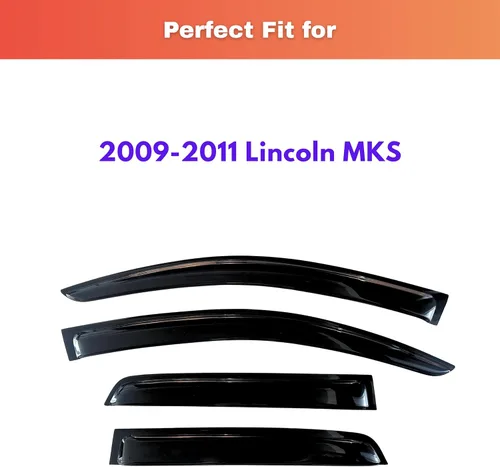 Miniatura 658 de KPY Visor de ventana compatible con Kia Soul 2009-2013, Protector contra lluvia de 4 unidades, deflectores de ventilación de ventana lateral