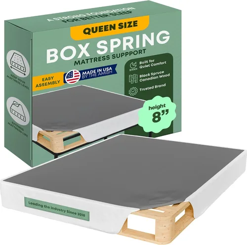 Miniatura 15 de Greaton, 10” Twin Box Spring Only for Twin Size Bed – Amish-Made in The USA – Solid Wood Mattress Foundation with Stable & Quiet Support