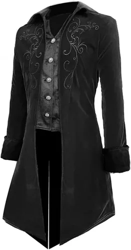 Miniatura 3 de Crubelon Chaqueta steampunk para hombre, gótica, medieval, victoriana, abrigo