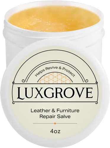 LUXGROVE® Reparador de cuero y muebles - Pulidor, limpiador y acondicionador de cuero para suavizar, proteger y restaurar el cuero de cuero, jabón