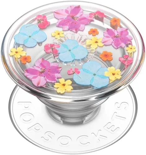 PopSockets Agarre adhesivo para teléfono, soporte, soporte para teléfono, transparente, delicado floral floral(Delicate Floral)