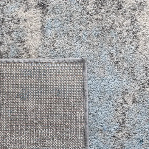 Miniatura 6 de SAFAVIEH Tulum Collection - Alfombra decorativa de 2 x 5 pies, color gris y azul, diseño abstracto moderno, no desprende pelusa y fácil de limpiar