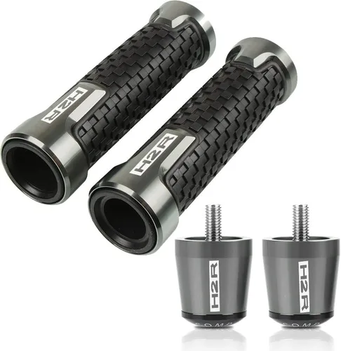 Miniatura 10 de SCUUBE Handlebar Plug for Kawasaki H2 H2R 2015-2016 Motorcycle Handlebar Hand Grips Anti Skid Handle Bar Cap Ends Plug CNC Aluminum Accessories Black