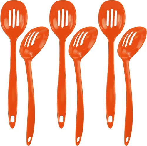 Miniatura 19 de Reston Lloyd Cuchara ranurada de melamina utensilio de cocina de alta calidad con mango ergonómico resistente al calor, plástico duradero sin BPA