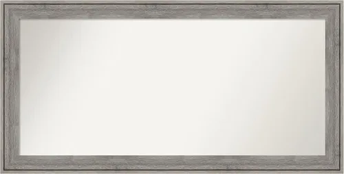 Miniatura 172 de Amanti Art Espejo de pared personalizado no biselado (24.5 x 24.5 pulgadas), marco gris marrón alta, varios tamaños personalizados, espejo de baño