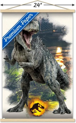 Miniatura 3 de Trends International Jurassic World: Dominion - Póster de pared focal Giganotosaurus, 22.375 x 34 pulgadas, paquete de impresión premium y colgador