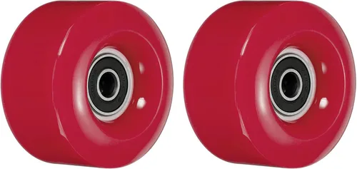 PATIKIL Roller Skate Wheels with Bearings, Quad Skate Replacement for Double Row Skate Skateboard Indoor or Outdoor Rojo