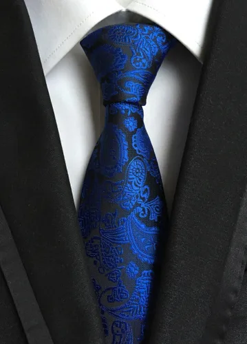 Miniatura 11 de WeiShang Lote de 6 corbatas clásicas de seda para hombre, corbatas tejidas jacquard