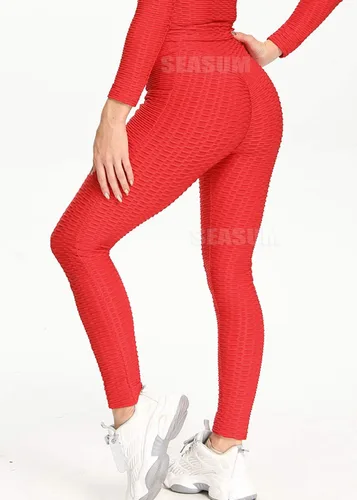Miniatura 9 de SEASUM - Pantalones de yoga de cintura alta para mujer, con control de abdomen y realce de glúteos, leggings favorecedores para entrenar y correr