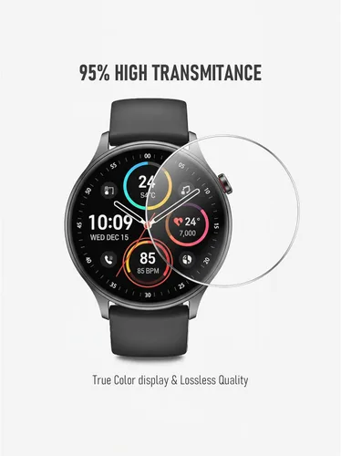 Miniatura 5 de iDaPro Protector de pantalla para reloj inteligente Michael Kors Gen 6 Bradshaw [4 unidades] Vidrio templado, antiarañazos, sin burbujas, fácil