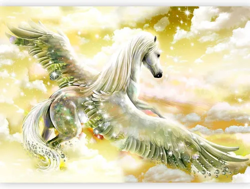 Miniatura 14 de artgeist Mural Pegaso Unicornio 79x55 pulgadas - Papel pintado no tejido de forro polar Decoración de pared Impresión fotográfica Diseño de imagen