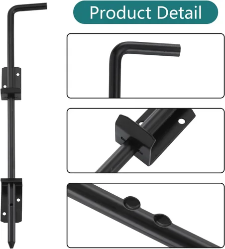 Miniatura 2 de HOME MASTER HARDWARE Perno de caña de 18 pulgadas, Varilla de caída de puerta resistente, Pernos de caña para puertas, Hardware de puerta de cerca