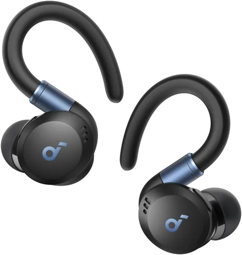 Soundcore Sport X20 de Anker, Auriculares True-Wireless para Entrenamiento, Ganchos Giratorios y Extensibles, Cancelación de Ruido, Graves