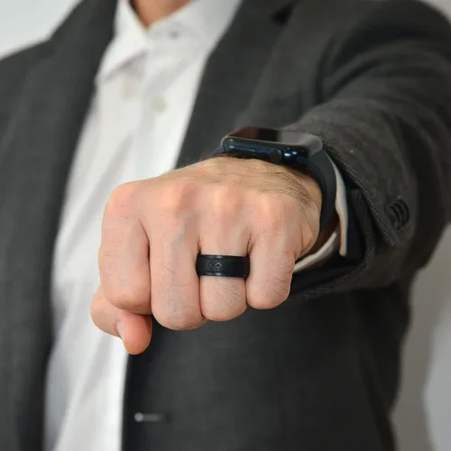 Miniatura 3 de Anillo RinFit de boda, de silicona, paquete de 1, 3, 4, 7 anillos, de goma de silicona, con diseño suave y seguro, tallas 7 a 14, para hombre