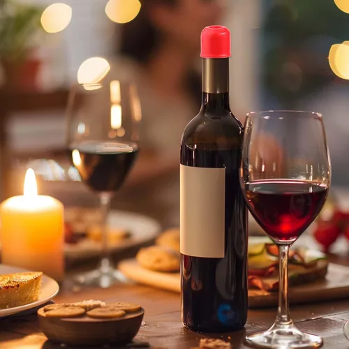 Miniatura 6 de Vodolo Tapón de Vino de Silicona, 4 piezas Sellador Reutilizable e Indestructible para Botellas de Vidrio, Tapones de Vino, Tapón de Vino, Tapón