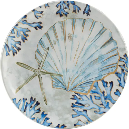 Miniatura 5 de Certified International Playa Shells - Platos de ensalada/postre de 8.5 pulgadas, tamaño mediano, juego de 4