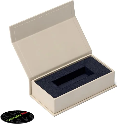 Miniatura 5 de 4 cajas de regalo de presentación USB magnéticas, color crema, unidades flash, unidades extraíbles, caja USB de boda, caja de regalo de presentación