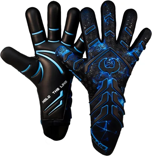 Miniatura 14 de Guantes de portero profesionales sin correa Renegade GK Apex (tallas 6-12, nivel 5.5) 4+5MM de agarre de contacto de corte negativo Guantes