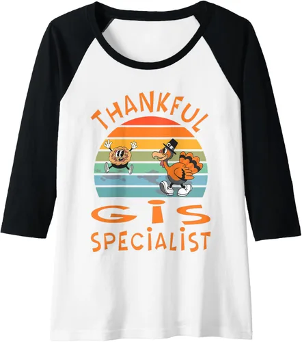 Miniatura 3 de GIS Specialist Job Funny Thanksgiving Raglan Baseball Tee