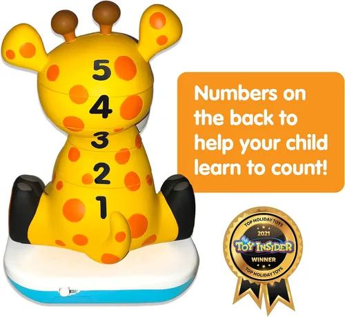 Miniatura 5 de Stack-a-Roos Baby Giraffe por Salus Brands - Juguete apilable de animales, juguete educativo de aprendizaje temprano para bebés, niños pequeños, a