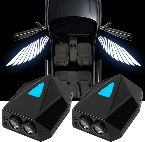 Miniatura 9 de 2 luces para puerta de automóvil, proyector de logotipo, esqueleto de calavera, universal, inalámbrico, para puerta de automóvil, luces LED