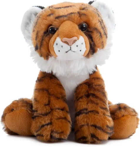 Miniatura 2 de The Petting Zoo Peluche de tigre, regalos para niños, animales salvajes del zoológico Onez, juguete de peluche de tigre de 9 pulgadas