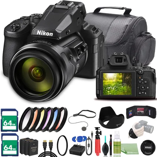Nikon COOLPIX P950 Cámara digital – Paquete – (26532) + juego de filtros de 6 piezas de recubrimiento múltiple de color + 2 baterías EN-EL20 + 2