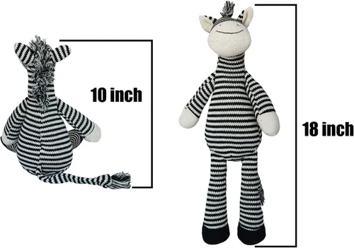 Miniatura 4 de Ice King Bear Peluche de cebra suave de 10 pulgadas (tejido a mano)