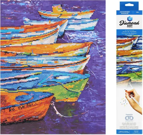 Miniatura 6 de DIAMOND ART BY LEISURE ARTS Batik Poppies, 16 x 20 pulgadas, kits avanzados de pintura de diamantes para adultos, arte para adultos, kit, pintura