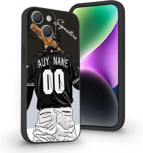 Miniatura 11 de Estuche de Béisbol Personalizado con Nombre y Número de Liquid Silicone para iPhone 17 Air 16 15 Pro Max 14 13 Mini 12 11 Xs Xr SE3 8 7 6 Plus