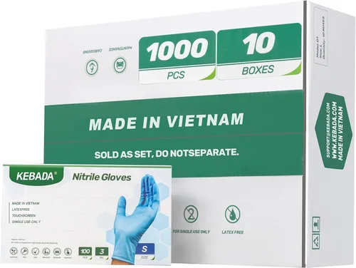 Miniatura 7 de Kebada Guantes de nitrilo desechables D1, guantes desechables de nitrilo para limpieza, preparación de alimentos, grado industrial, no estériles