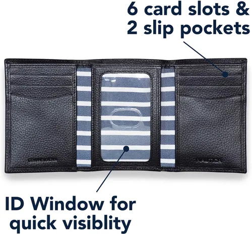 Miniatura 5 de Nautica Classic J-Class Leather Bifold Wallet