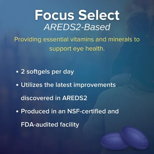 Miniatura 2 de Focus Select AREDS2 - Suplemento de vitaminas y minerales para los ojos a base de AREDS2 - Suplemento a base de AREDS2 para ojos