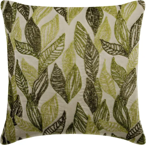 Miniatura 15 de The HomeCentric Fundas de almohada decorativas con bordes de 12 x 12 pulgadas Funda de cojín de seda de arte moderno Fundas de almohada verdes