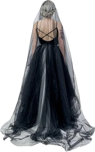 Velo negro Novias velo de novia velo de novia corto velo de novia de encaje velo de mujer velo de Halloween 2T velo con peine
