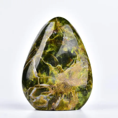 Miniatura 8 de AMOYSTONE Piedra de preocupación pulida de ópalo verde natural para aliviar la ansiedad, piedra preciosa de reiki de cristal curativo de mano