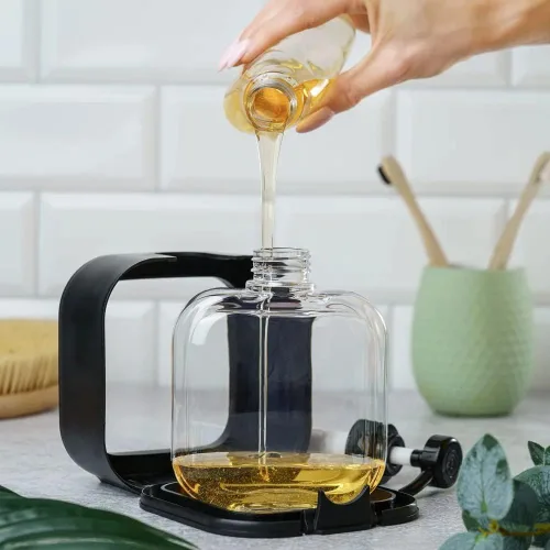 Miniatura 4 de Dispensador de jabón de manos para baño, dispensador moderno de jabón para platos para fregadero de cocina, recipiente de jabón líquido con bomba